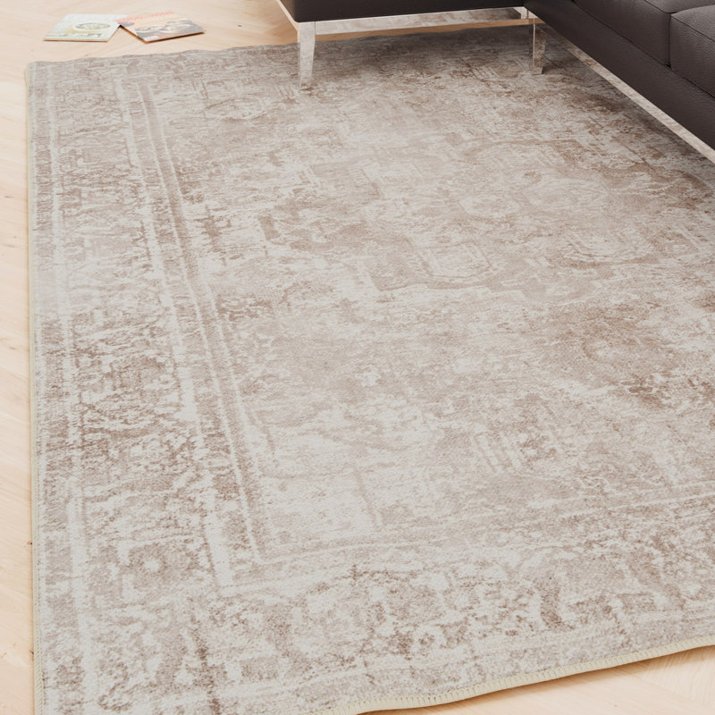 Vintage Look Cotton Flatweave Area Rug, 240cm x 330cm