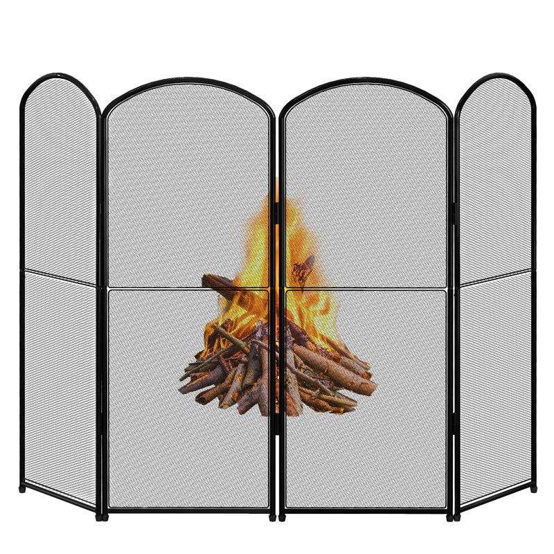 Pare-étincelles décoratif pliable 47,8 po x 31 po