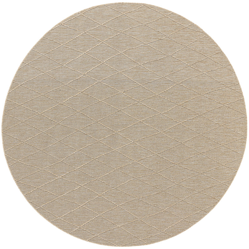 Machine Washable Indoor/Outdoor Area Rug, Round 8'