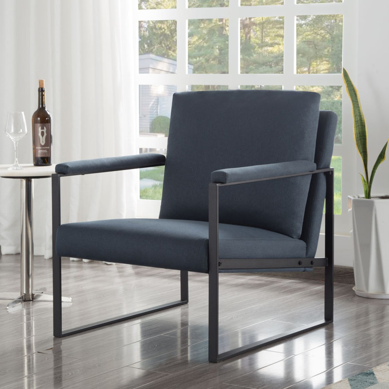 Meinte Upholstered Armchair, Blue