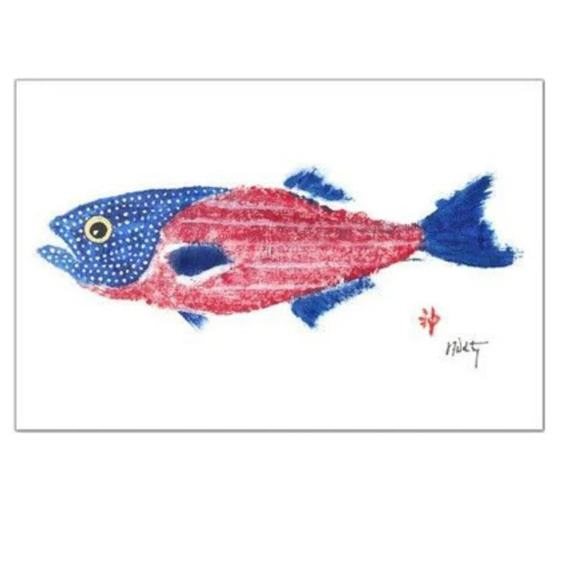 Nantasket 17” Vinyl Placemat – Patriotic Coastal Fish Design
