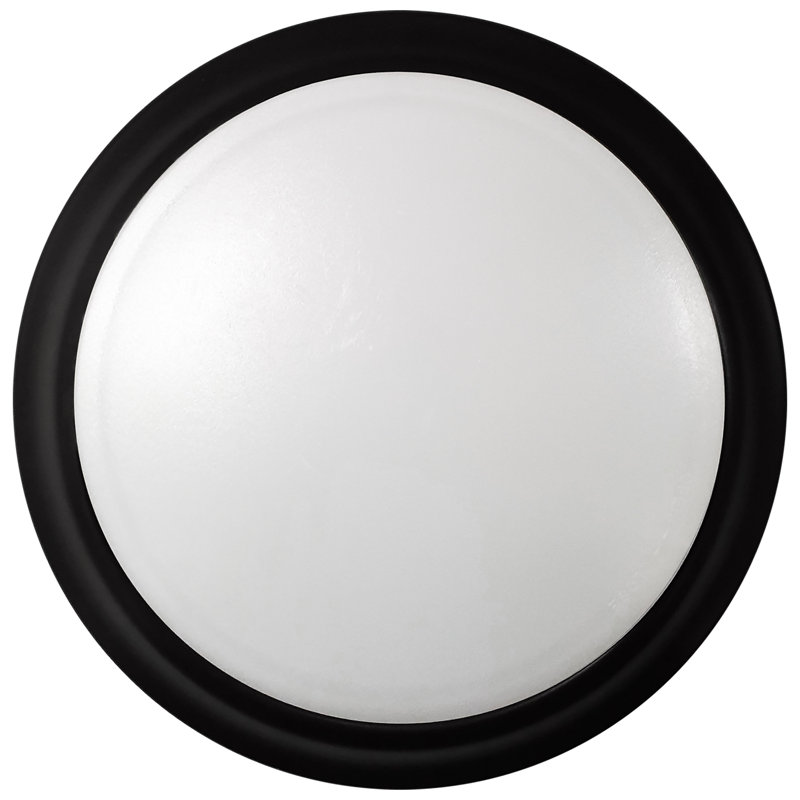 Plafonnier encastré en acrylique Willebroek, Noir, H 1,44 po x l 9,49 po x P 9,49 po