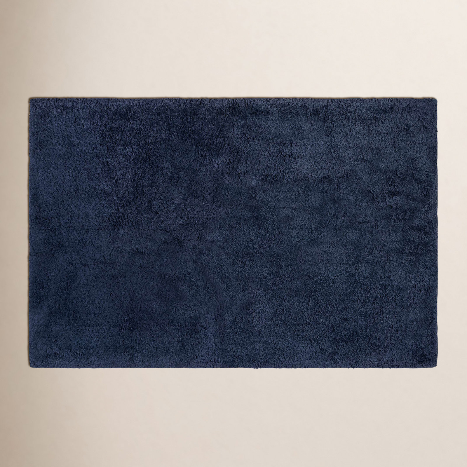 Cotton Bath Rug, 44", 22", Navy