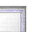 Miroir grossissant avec commode en chêne gris clair