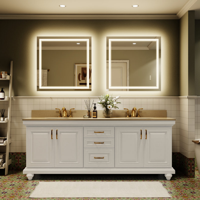 Miroir de salle de bain mural Aolaith, 36 po x 36 po