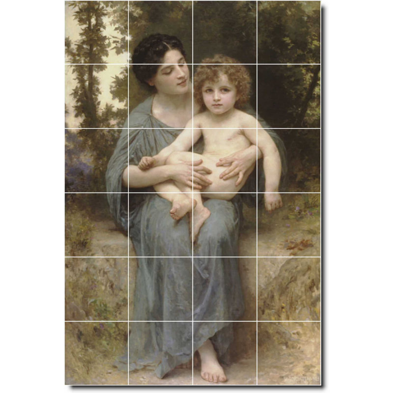 Carreau de céramique 48 po x 72 po 12 po x 12 po, Mère enfant 863