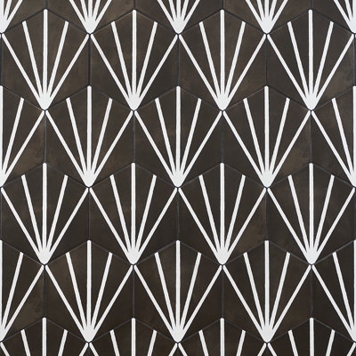 GeoHex Deco 8" Porcelain Tile