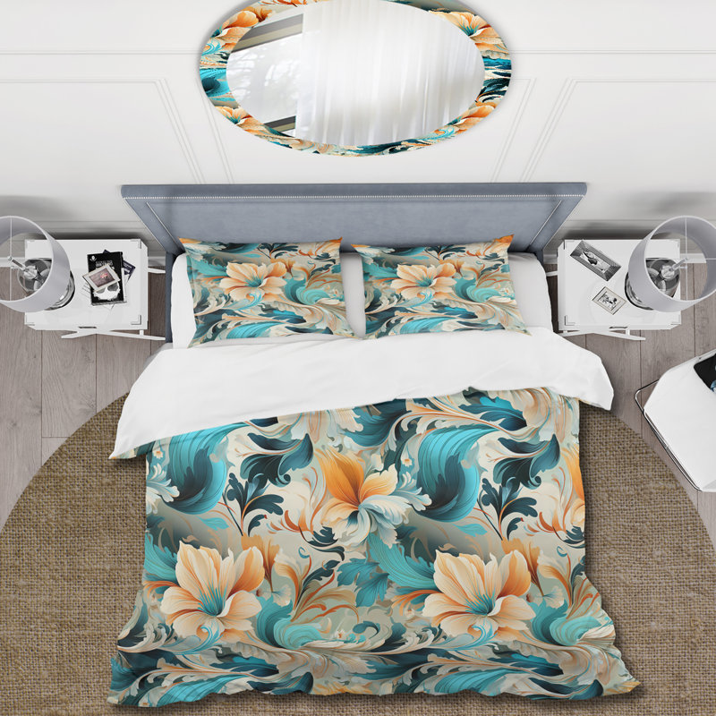 Literie à motif cachemire Desert Mirage, Housse de couette pour grand lit et 2 taies décor
