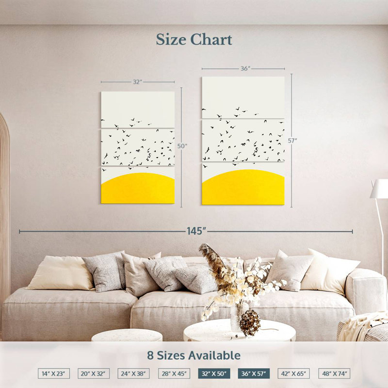 Oberle A Thousand Birds, 50" H x 32" W