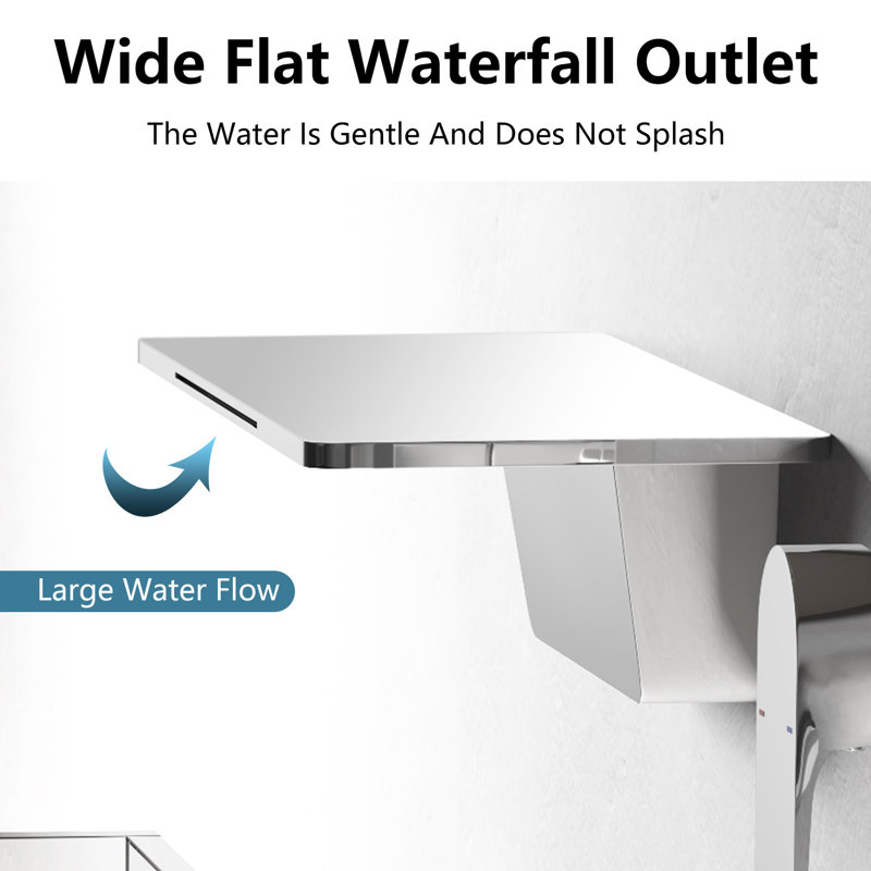 Wall Mounted Bathroom Faucet, Chrome