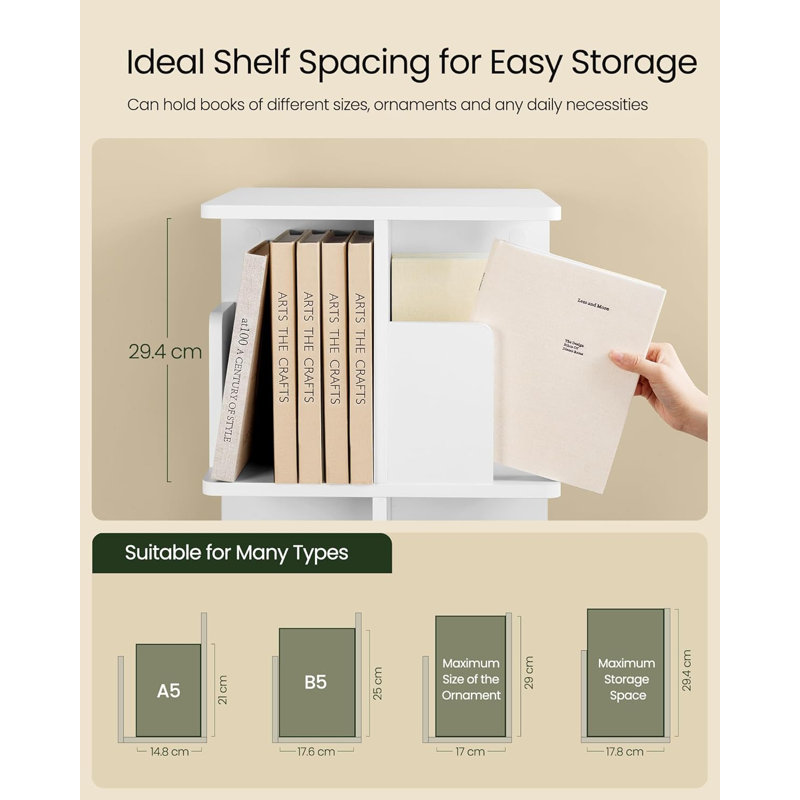 Prattsville 128.3 cm H x 39.4 cm W Standard Bookcase, White