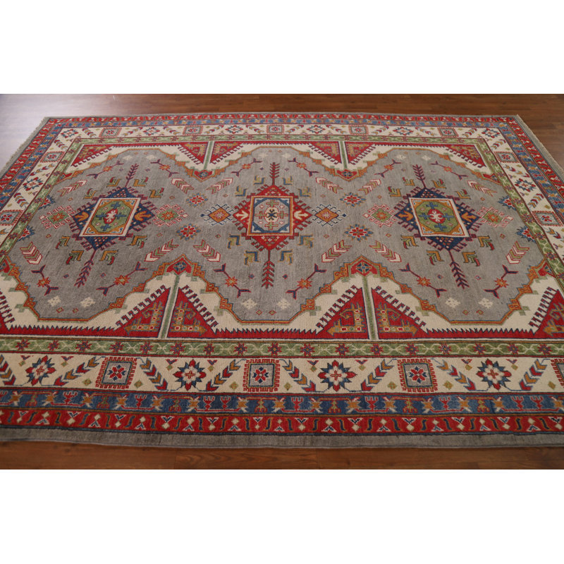 Geometric Kazak Pakistan Area Rug 7x10