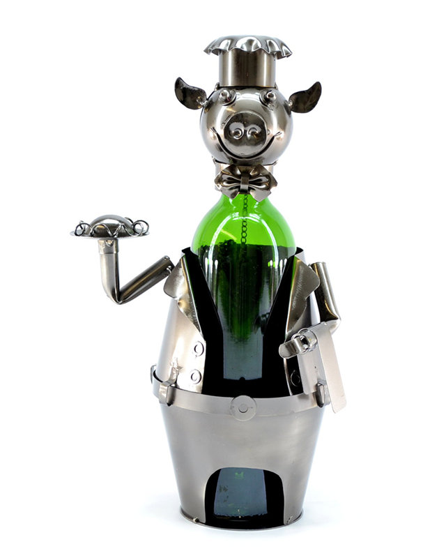 Tabletop Wine Bottle Rack in Silver