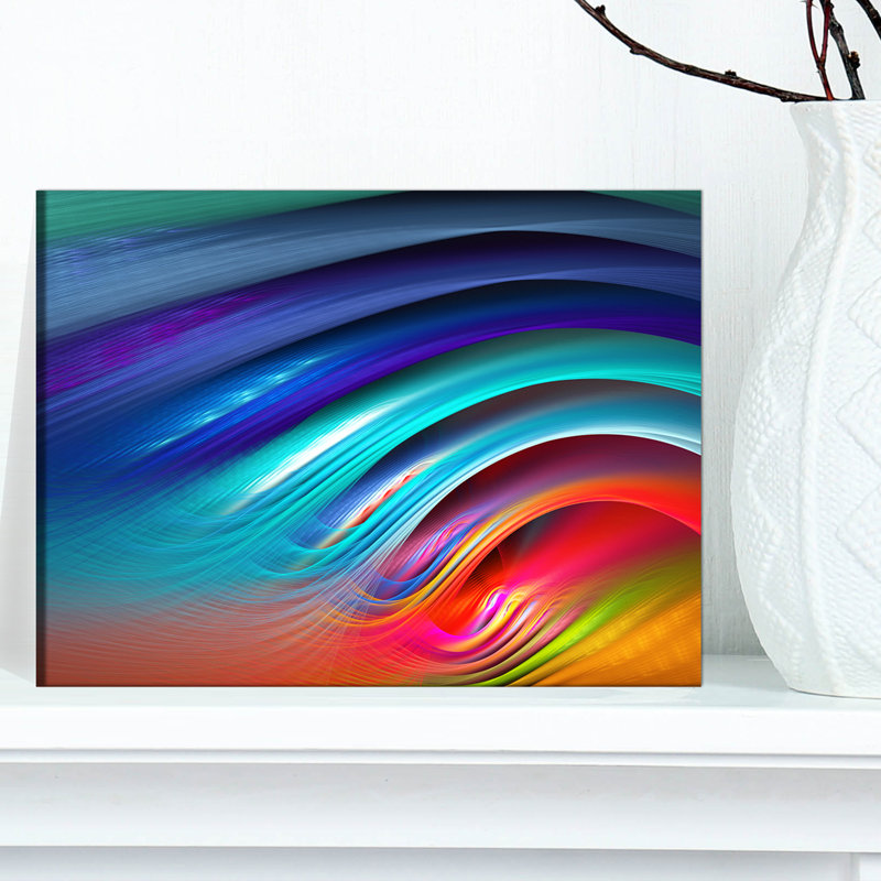 « belle ondulations arc-en-ciel », impression sur toile, H 20 po x l 20 po x P 1 po