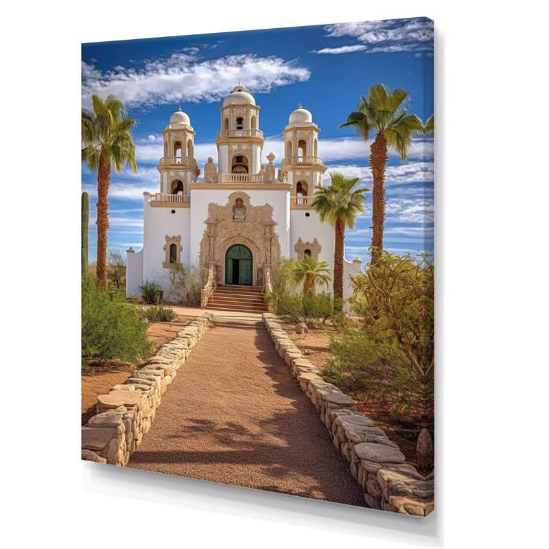 «San Xavier Del Bac Mission Memory - Nevada», reproduction d'art sur toile, H 20 po x l 12 po x P 1 po, Toile tendue