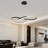 Modern Led Pedant Light Linear Pedant Lighting With Remote Chandelier for Bedroom Living Room