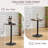 39.5" Adjustable Bar/Coffee Table with Metal Base