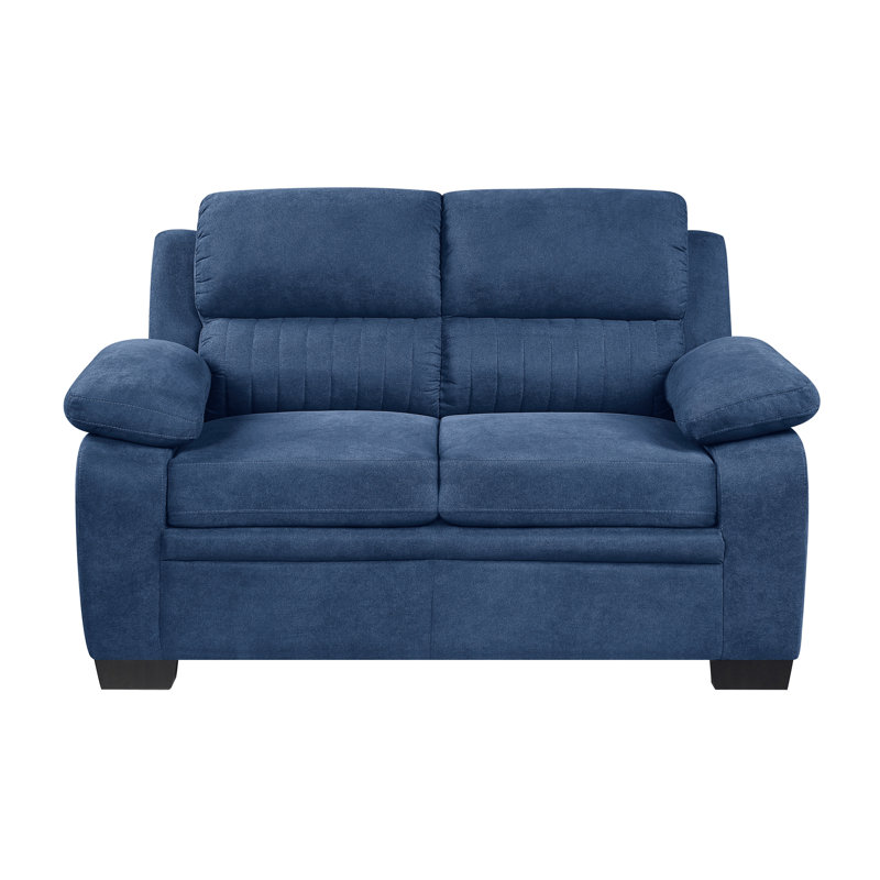 Causeuse confortable à assise moelleuse 1pc, Tissu bleu