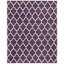 Tapis mauve / ivoire en laine Carolene-574831177