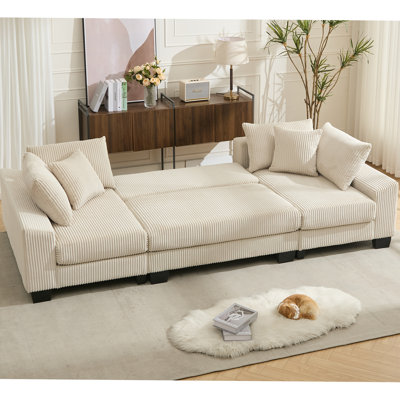 Nouveau canapé-lit convertible en forme de U, lit escamotable, idéal pour accueillir des invités et détente confortable dans le salon