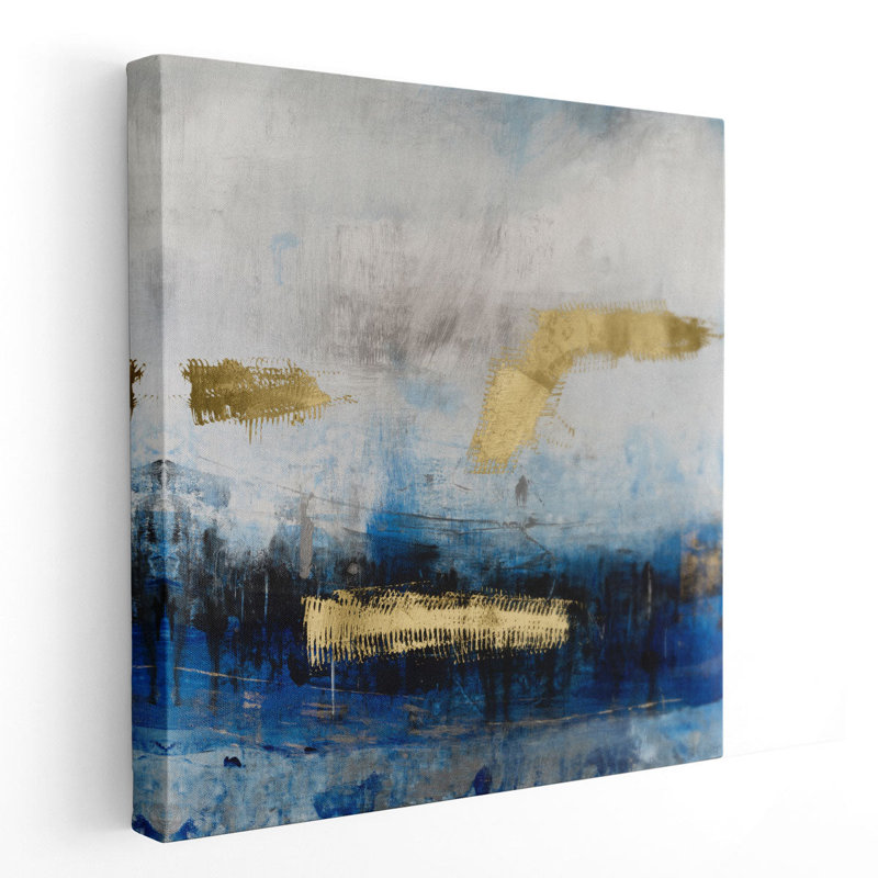 Electric Blue II - reproduction d'art sur toile, H 40 po x l 40 po