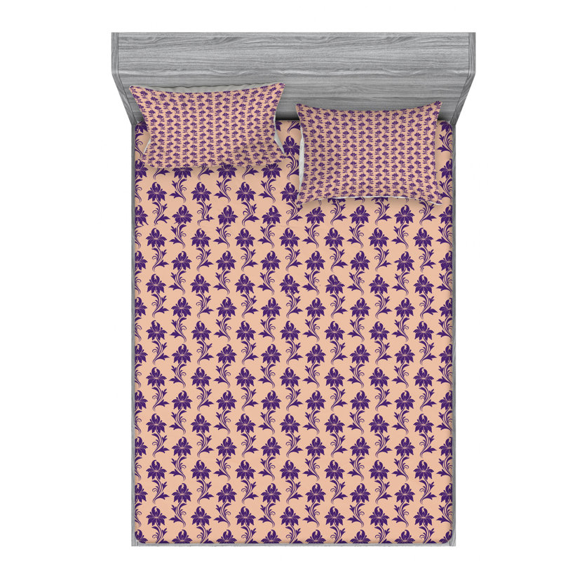 Microfiber Floral Fitted Sheet