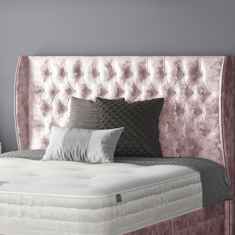 Mandalay Divan Bed Base, Double, 4 Drawers, Pink