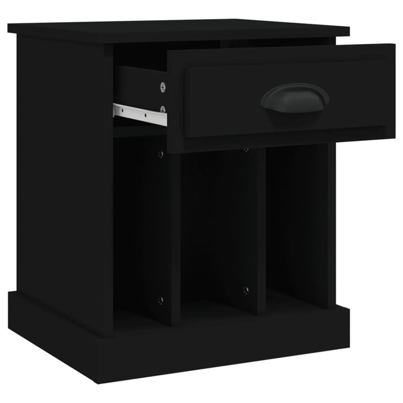 Pilot 1 Drawer Bedside Table, Set of 2, Black
