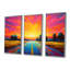 Glorious Sunset Country Road Trees - ensemble d'art mural paysage-108317243-108317244
