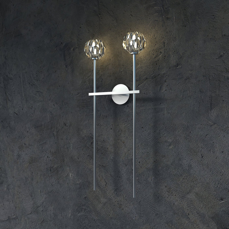 Applique murale de coin en fer Vanita, Argent argent