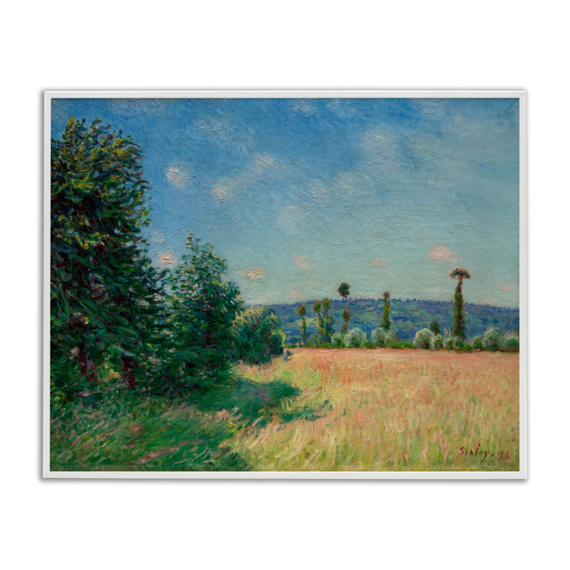 Givrée encadrée de sahra Meadows in Morning Sun, design par Alfred Sisley, H 11 po x l 14 po