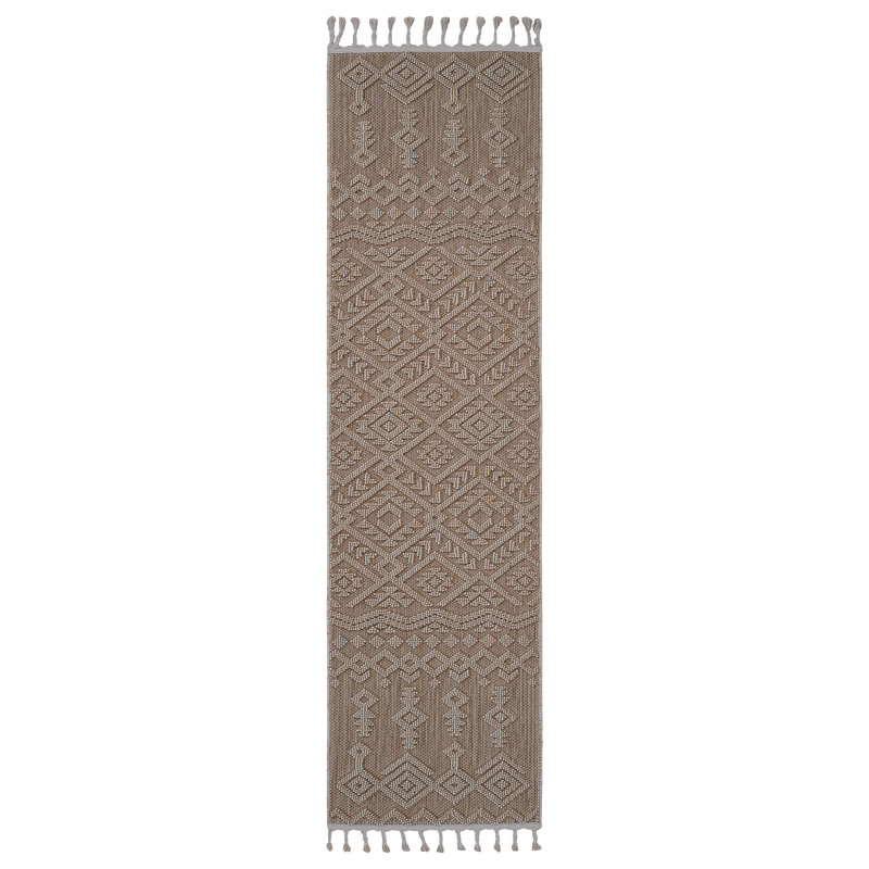 Collection Traditional Indoor/Outdoor Area Rug, Runner 2'2" x 8'
