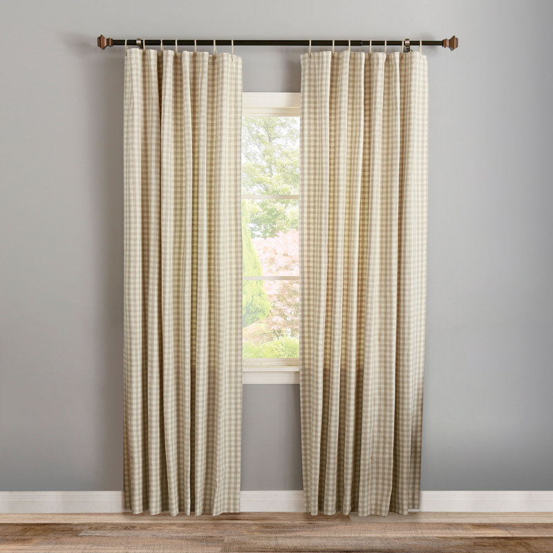 Paire de rideaux semi-transparents avec pattes Olivarez, l 52 po x L 84 po