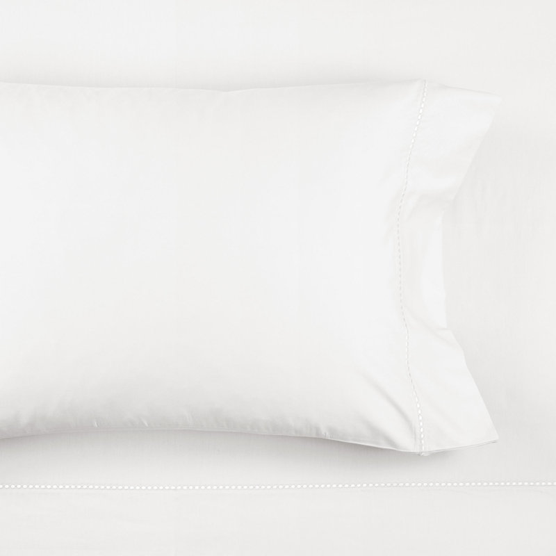 Ensemble de draps 100 % coton 300 fils, Ensemble de draps pour très grand lit + drap-hous, Blanc