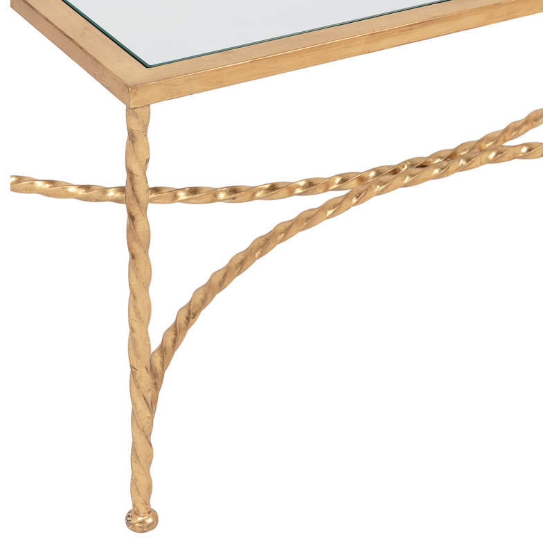 Vera Glass Cocktail Table, Gold