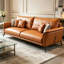 Canapé standard orange en cuir véritable-1573944662