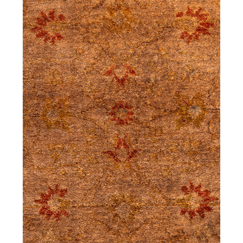 Overdyed Hand-Knotted Wool Modern-Contemporary Brown Area Rug 2' 9" x 4' 3"