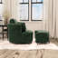 Fauteuil d'appoint pivotant avec repose-pieds de rangement-1025068746
