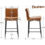 Upholstered Counter Stool with Metal Frame-1021788886