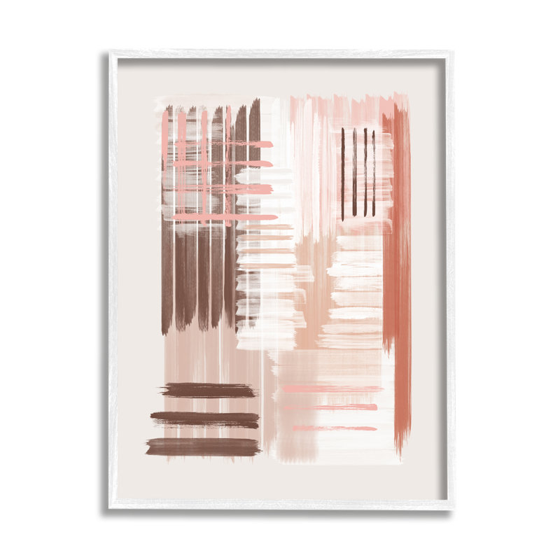 "Stupell Industries", reproduction d'art sur toile rose et brune par JJ Design House LLC, H 20 po x l 16 po x P 1,5 po