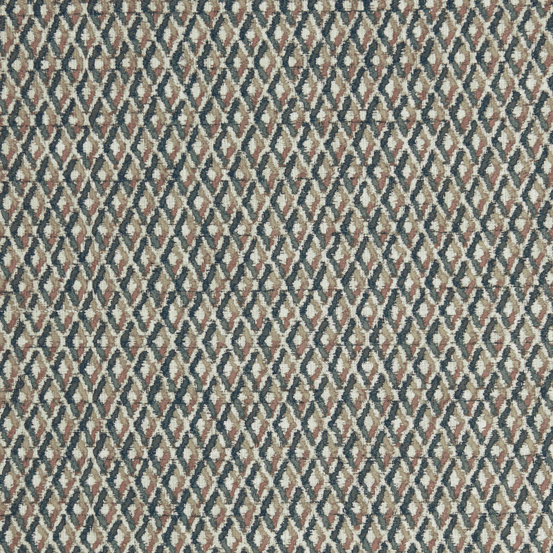 Clay Mildew Resistant Geometric Fabric Tub Curtain