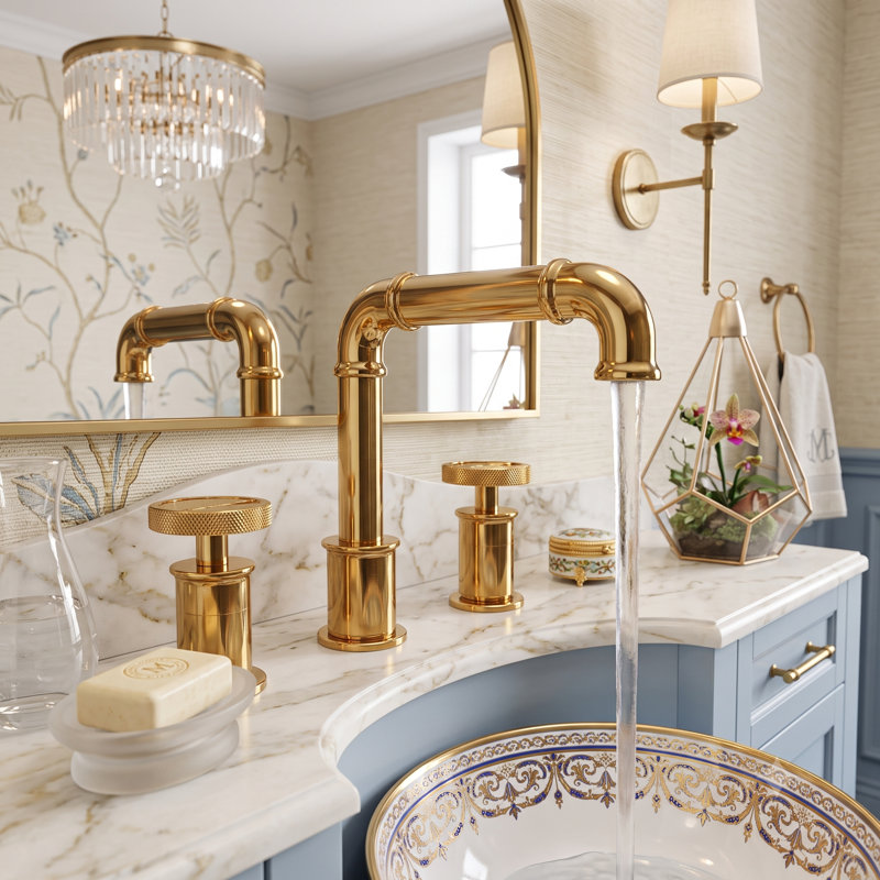 Robinet de salle de bain industriel Gold