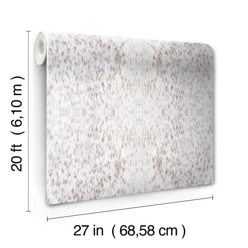 Rouleau de papier peint adhésif lisse L 20 pi x l 27 po LASON Equitation Home, Brun clair