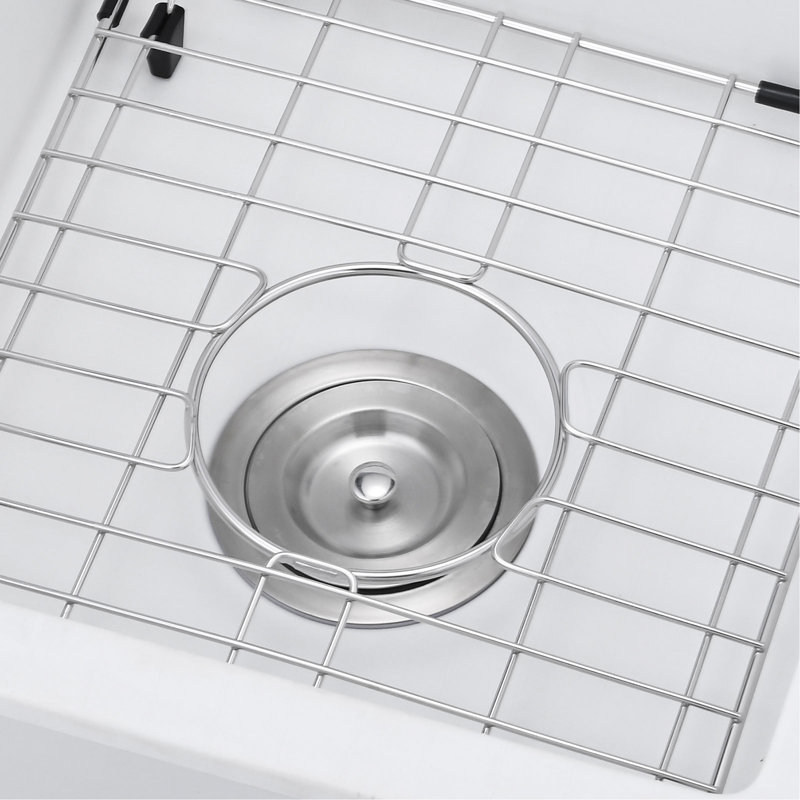 Quartz 18" L X 16" W Undermount Bar Sink With Grid And Strainer