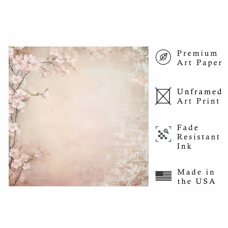 Floral Zen Asian Inspired, H 28 po x l 28 po