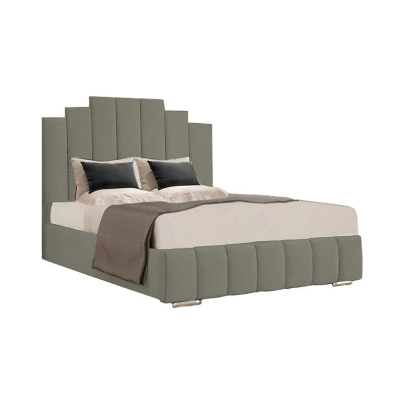 Chazlynn Upholstered Bed, Double (4'6), Asphalt