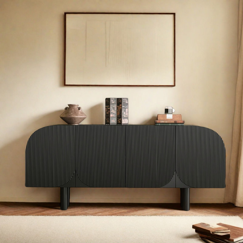 Buffet simple au design rétro, H 29,53 po x l 55,12 po x P 13,78 po