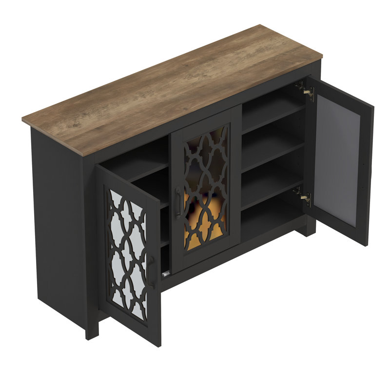 Chessani 16 Pair Shoe Storage Cabinet, Noir
