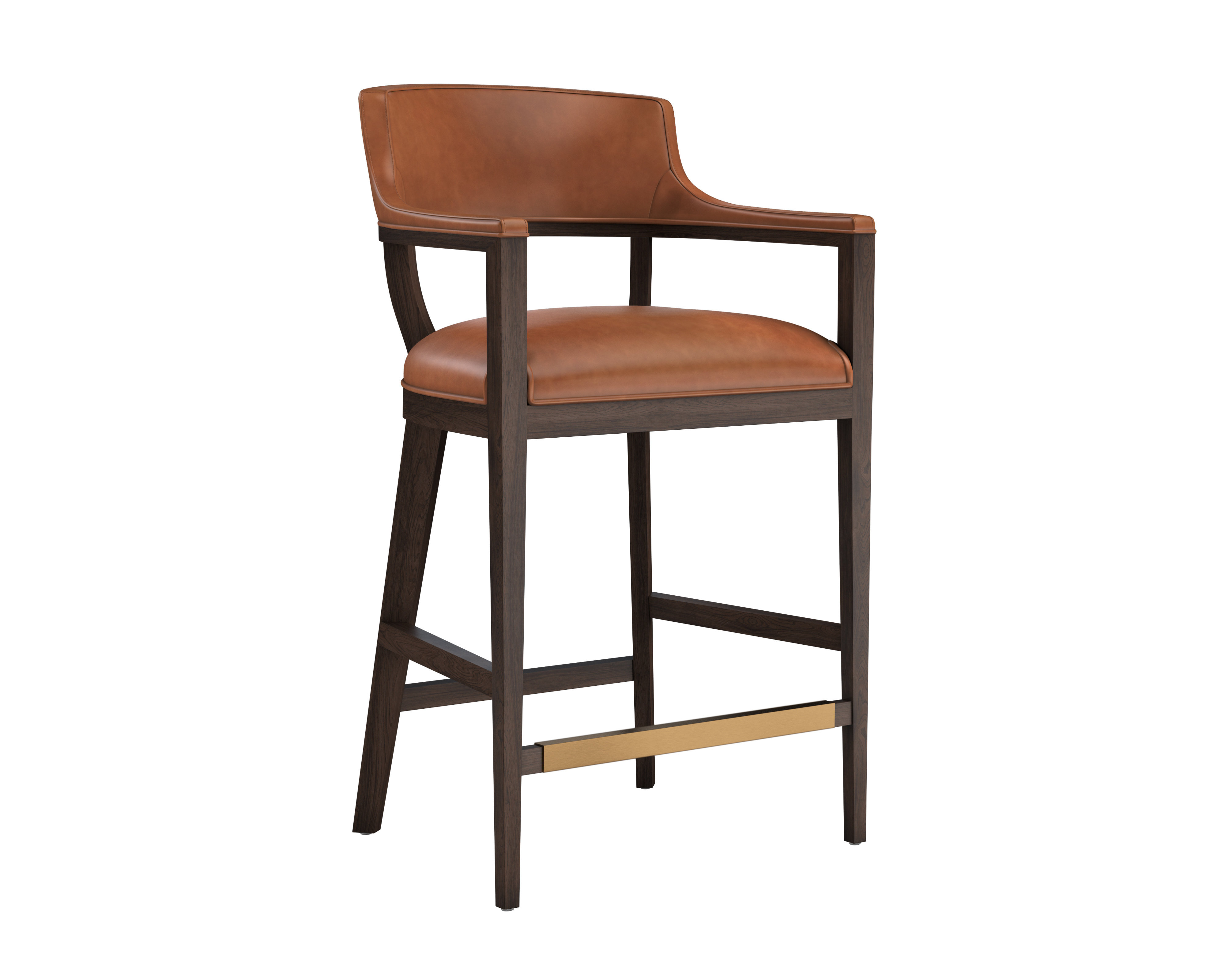 SUNPAN BRYLEA COUNTER STOOL - BROWN - SHALIMAR TOBACCO LEATHER ...