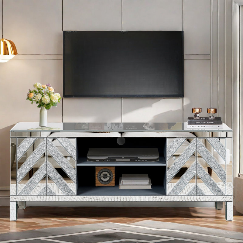 Robson Mirror Doors, Open Shelves And 2 Cabinets